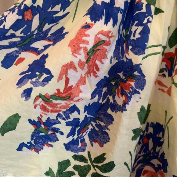 Abercrombie & Fitch pale yellow tropical floral mini dress Size M - Picture 9 of 13